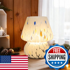 ULAROOM Cordless Mushroom Lamp-Modern Small Battery Operated Table Lamp with Tim