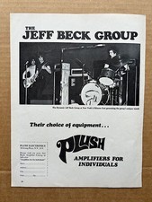 JEFF BECK GROUP PLUSH AMPLIFIERS (A) MEMORABILIA original music press advert fro