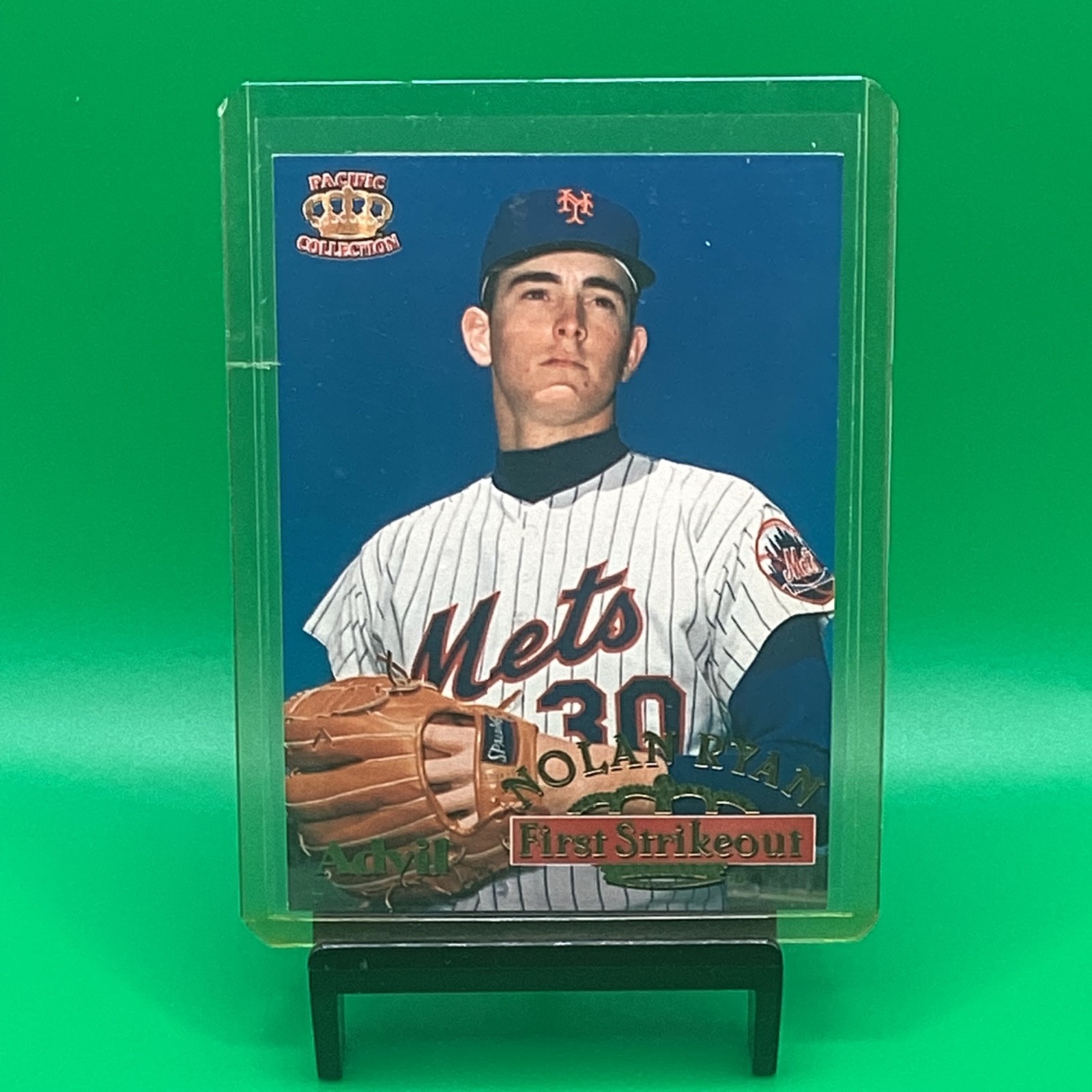 NOLAN RYAN First Strikeout ADVIL Pacific Collection 1996 Baseball Card #1A