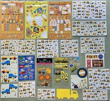 Large Lot of Construction Trucks Stickers Provo, Sticko, Mrs. Grossman s, Etc