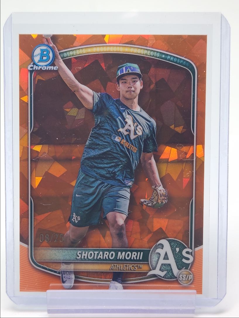 SHOTARO MORII 2025 BOWMAN CHROME SAPPHIRE IMAGE VARIATION ORANGE /25 Q5819