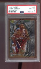 1996-97 Topps Finest #69 Allen Iverson ROOKIE RC PSA 8 Graded Card NBA 96-97. rookie card picture