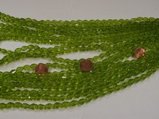 20 Strands 14" 7mm x 10mm Green China Crystal Glass Beads Bulk Lot IMP-10