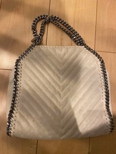 Borsa a tracolla Stella McCartney Falabella trapuntata bianca con catena...