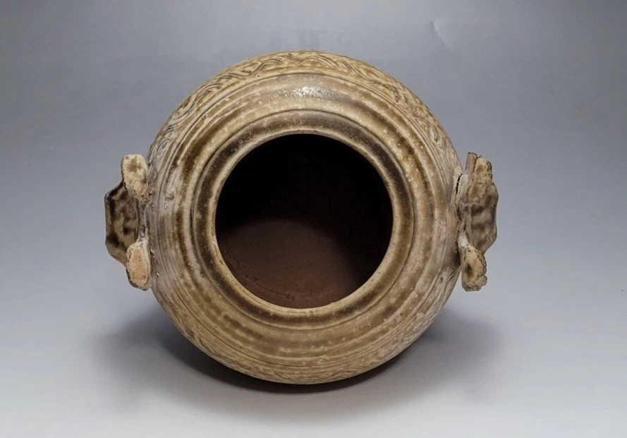 DINASTÍA HAN (206 AC-220 dC), frascos de cerámica proto-porcelana chinos antiguos chinos Foto 2 de 4