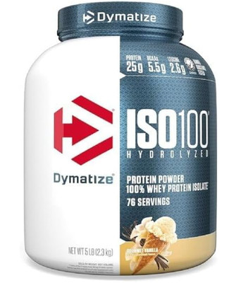 Dymatize ISO100 Hydrolyzed 100% Whey Protein Isolate 5lb Vanilla 25g Gluten Free