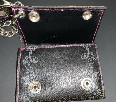 RARE NEW Vintage HIM Chain Wallet HEARTAGRAM Razor Blade Black