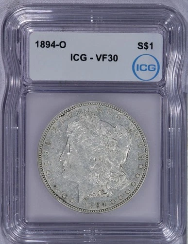 1894-O Morgan Silver Dollar $1 ICG VF30