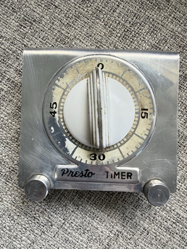 Vintage Aluminum Presto Timer National Presto Industries Inc. USA Retro Kitchen