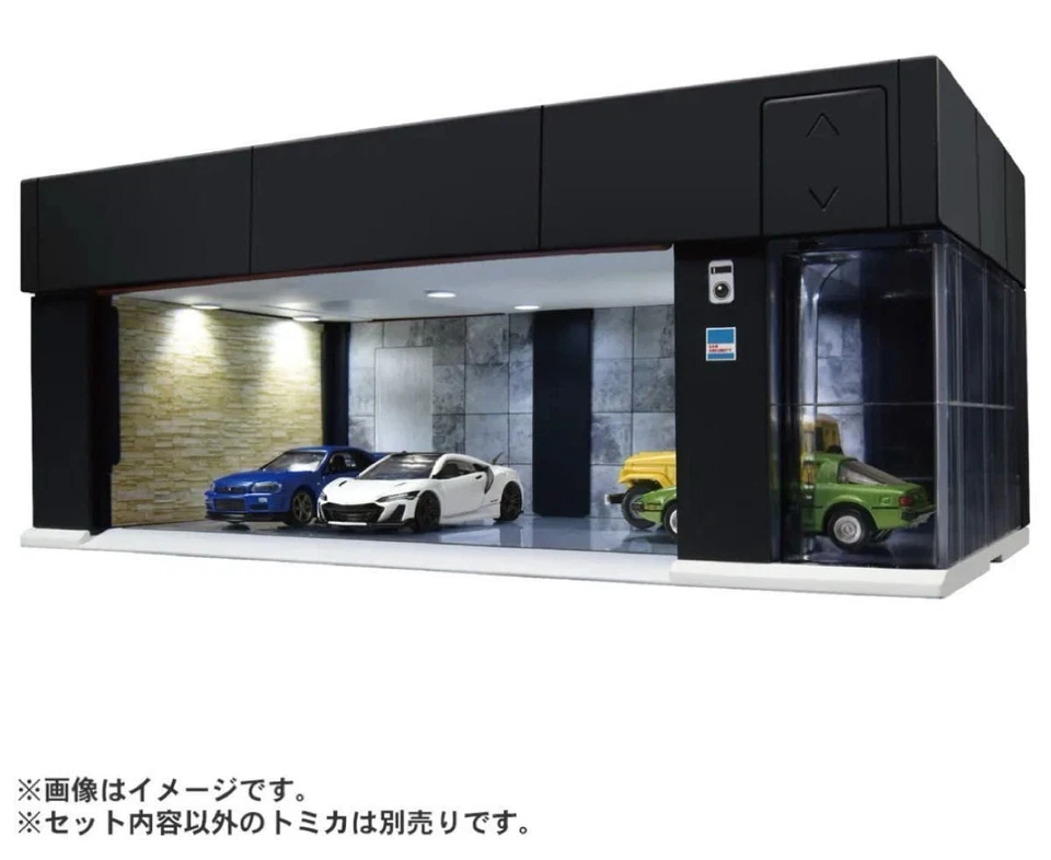 Takara Tomy Tomica Premium Tomica Garage Premium Black Edition w/ Honda NSX F/S - Image 4 of 4