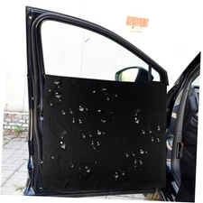  2 Packs Car Door Panel Cover with Squeegee Triangle, Waterproof Reusable Black