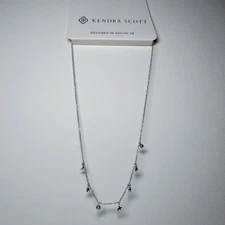 Kendra Scott Nikki Strand Silver Necklace with Stars Moons Suns