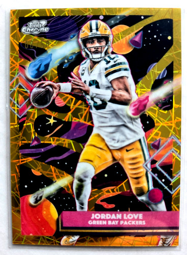 2025 Topps Cosmic Chrome - Jordan Love #35 Gold Interstellar Refractor /50! SSP!