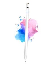 Active Stylus Pens for Touch Screens, Rechargeable Universal White-mesh tip