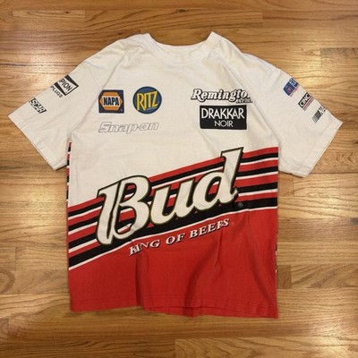 Vintage 90s Nascar Dale Earnhardt King Of Beers AOP All Over Print Shirt Mens XL