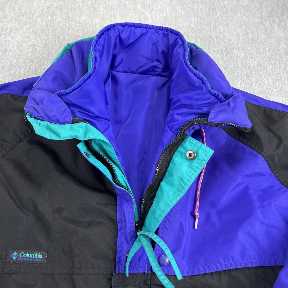 Vintage Columbia Criterion 3 in 1 Ski Jacket Mens L Purple Teal Black Reversible - Image 4 of 4