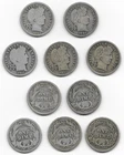 5 different Barber dimes 10 cents 10c very good G-VG 1899 1904 1911 1914-D 1916