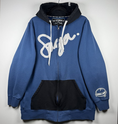 VTG Saga Outerwear Co. A Word of Mouth Company Men Full Zip Hoodie XL Blue
