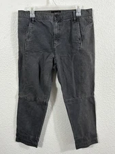 J.Crew Pants Womens 8 Gray Moto Cropped Twill Ankle Seamed Chino Style B4963