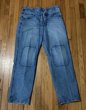 Le Jeans De Marithe Francois Girbaud VTG 90s Baggy 2-Button Embroided Jeans 34M