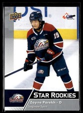 2022-23 Upper Deck CHL Hockey Star Rookies #380 Zayne Parekh Rookie RC