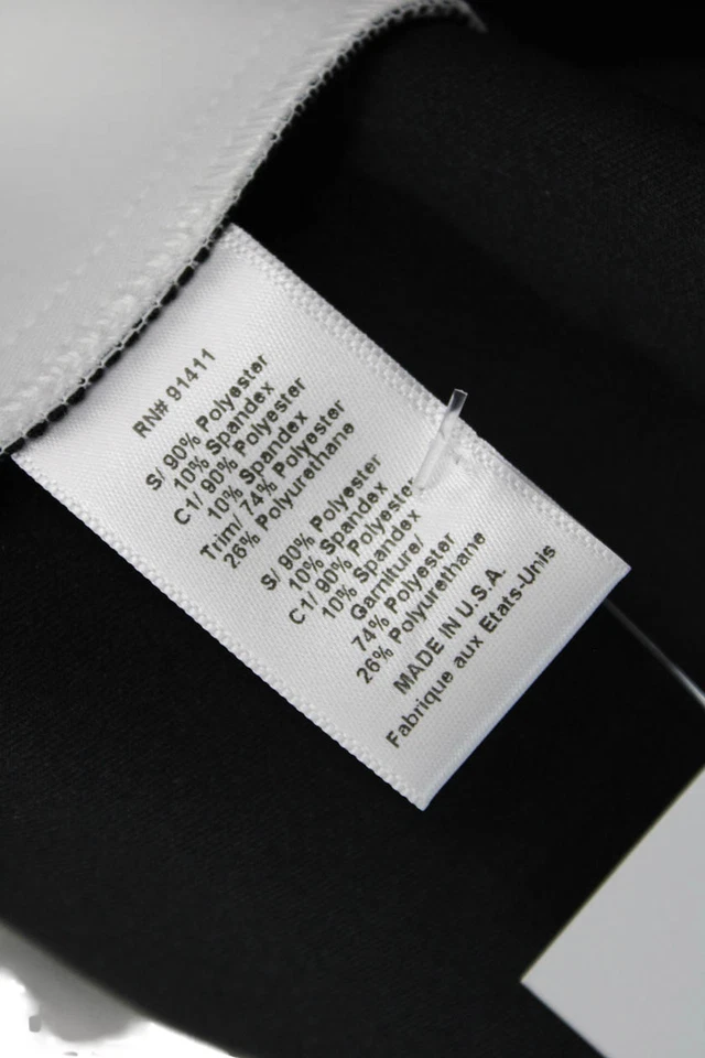 Vestido sin mangas con estampado geométrico blanco negro talla mediana Clover Canyon para mujer Foto 4 de 4