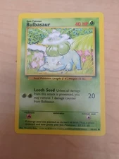 Pokémon TCG Bulbasaur Base Set, Unlimited Common Card 44/102 NM Condition
