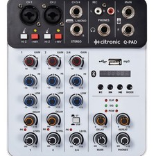 Citronic Q-PAD Mini Multifunction Mixer USB Bluetooth Audio Interface