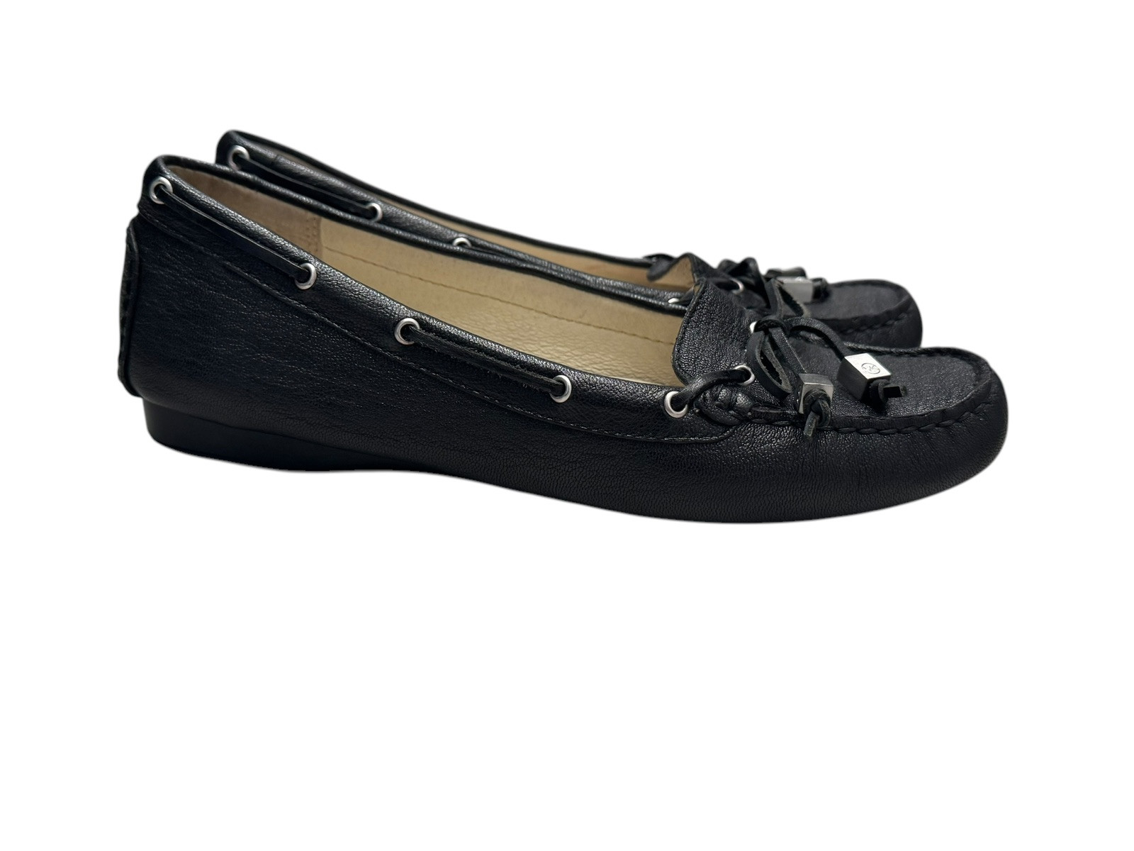 Women’s Michael Kors Sutton Black Leather Slip-On Moccasin’s: 7.5 thumbnail 6