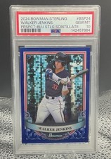 2024 Bowman Sterling Blue Refractor Walker Jenkins # /25 PSA 10  Minnesota Twins
