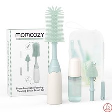 Push-Press Design Bottle Brush Kit - 7ct Plastic Scrub Set