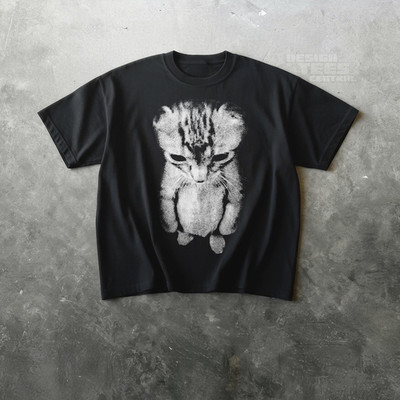 Sad Kitten Meme Standing Cat T-Shirt, Parody T-shirt, Viral Tees, Funny Gift