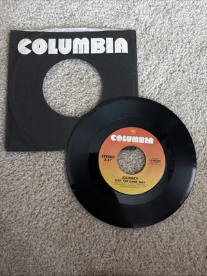 JOURNEY ''Just The Same Way''/''The Partys Over'' Record Vinyl 45 Single 7'' 1981 NM