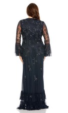 knee length dresses for ladies Plus Size Empire Waist Chiffon Maxi Dress with Long Lantern Sleeves   Ever-Pretty Plus