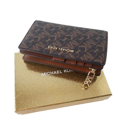 MICHAEL KORS Geldbörse/Portemonnaie EMPIRE MD SNAP ZA Wallet braun luggage