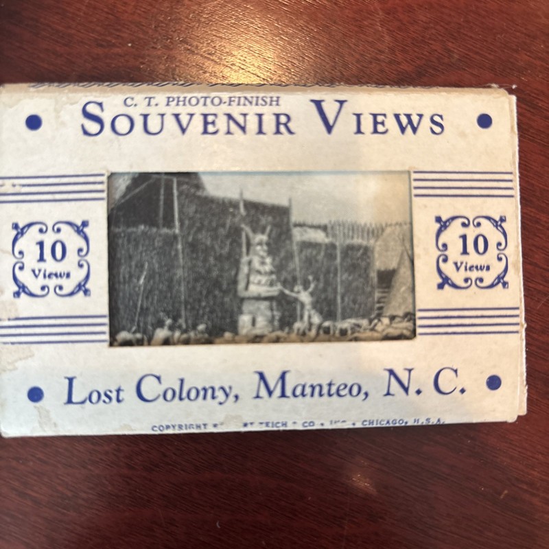 Vintage 10 SOUVENIR VIEWS of Lost Colony Manteo NC  -- 3.5" X 2.5"