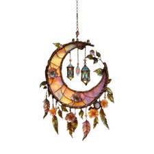 Crescents Moon Suncatchers Decors Window Panel Stained Glass Window Hangings