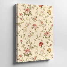 Vintage Floral Pattern Canvas Wall Art Rose Vine Botanical Print Decorative Art