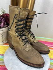 Chippewa 29405 Brown Leather Logger Packer Slip Resistant Boots Men’s US 11.5 B