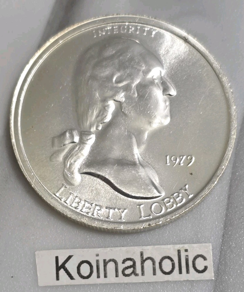 1979 George Washington Liberty Lobby 1 oz Silver Eagle .999