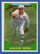 1960 Fleer Greats - Burleigh Grimes #59 St. Louis Cardinals EX FREE SHIP!