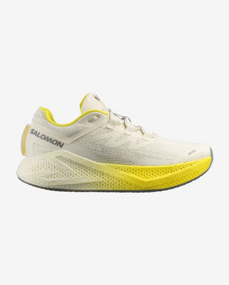 Salomon AERO GLIDE 3 Men - Road Running Vanilla Ice / Blazing Yellow    