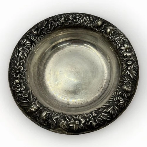 Vintage Antique S. KIRK & SON Sterling Silver Small Bowl 407 Repousse