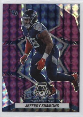 2022 Panini Mosaic Purple Mosaic Prizm 28/49 Jeffery Simmons #220 e6p