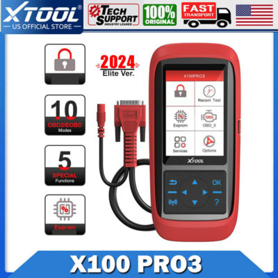 XTOOL X100Pro3 Auto OBD2 Diagnostic Scan Tool 7+ Services EPB ABS Bleeding SAS