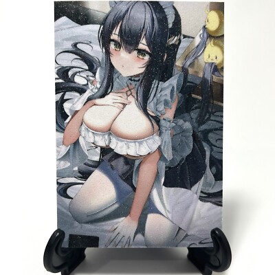 Azur Lane Indomitable Sexy Anime Waifu Girl Doujin Lewd Goddess Glitter Art Card