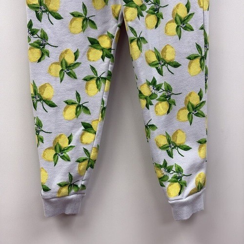 Girl's Janie & Jack Lemon French Terry Knit Jogger Pants Lounge Blue 8 - Picture 4 of 8