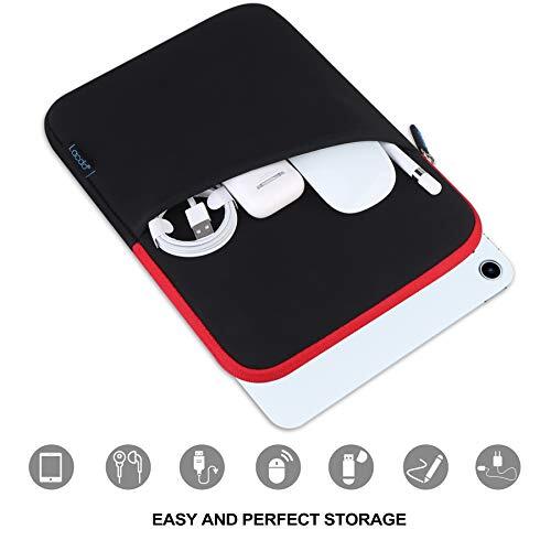 iPad Mini Sleeve, iPad Mini 7 Case, Shockproof Tablet Sleeve Case Black/Red - Picture 5 of 7