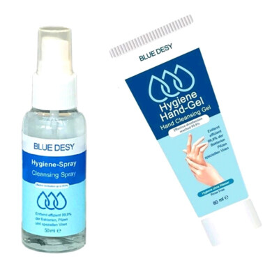 BLUE DESY - Hygiene/Desinfektions-Mittel - Spray 50ml ODER Hand Gel 80ml