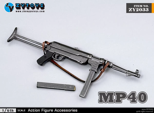Figura de acción ZY Toys ZY2033 WWII alemana MP40 1/6 ajuste 12" - Imagen 6 de 8